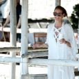 Heidi Klum et son mari T. Kaulitz déjeunent avec leurs invités au restaurant La Fontelina, le lendemain de leur mariage à Capri. Le 4 Aout 2019.  Heidi Klum and her husband T. Kaulitz have lunch with their guests at the restaurant La Fontelina, the day after their wedding in Capri, August 4, 201904/08/2019 - Capri