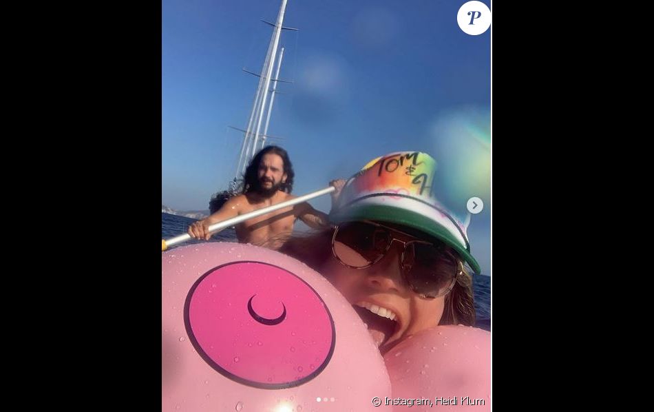 Heidi Klum and her husband Tom Kaulitz on vacation in Capri. August 2019.