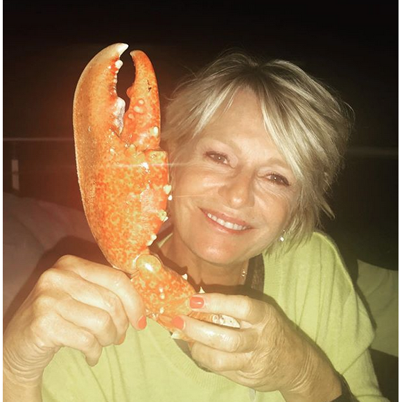Sophie Davant au naturel en Bretagne. Le 12 août 2019.