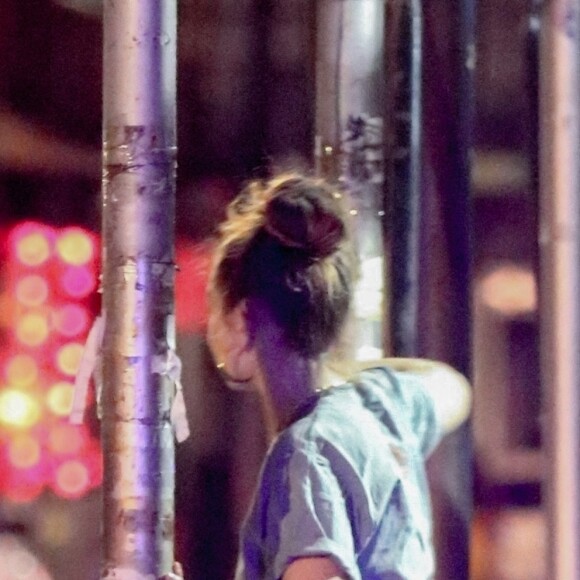 Gigi Hadid et son supposé nouveau compagnon Tyler Cameron sont allés au bar "Le Turtle" de Justin Theroux, à Manhattan. New York, le 13 août 2019.