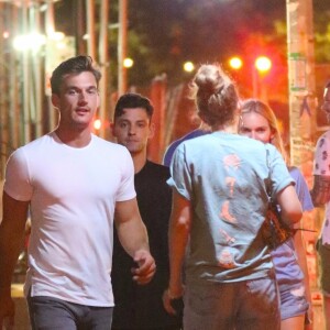 Gigi Hadid et son supposé nouveau compagnon Tyler Cameron sont allés au bar "Le Turtle" de Justin Theroux, à Manhattan. New York, le 13 août 2019.