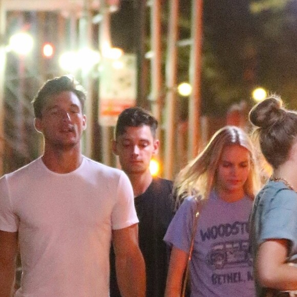 Gigi Hadid et son supposé nouveau compagnon Tyler Cameron sont allés au bar "Le Turtle" de Justin Theroux, à Manhattan. New York, le 13 août 2019.