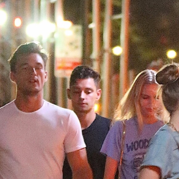 Gigi Hadid et son supposé nouveau compagnon Tyler Cameron sont allés au bar "Le Turtle" de Justin Theroux, à Manhattan. New York, le 13 août 2019.