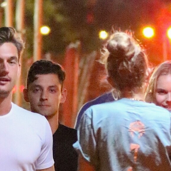 Gigi Hadid et son supposé nouveau compagnon Tyler Cameron sont allés au bar "Le Turtle" de Justin Theroux, à Manhattan. New York, le 13 août 2019.