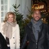 Valérie Trierweiler et son compagnon Romain Magellan lors de la soirée de lancement du "Winter Time 2018" au profit de l'association ELA à l'hôtel Sofitel rue du Faubourg Saint-Honoré à Paris, France, le 15 Novembre 2018.