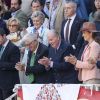 Le roi Juan Carlos Ier d'Espagne assiste à la corrida aux arènes de Las Ventas, dans le cadre de la feria de San Isidro à Madrid, le 5 juin 2019.