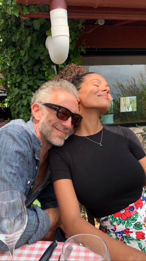 Tina Kunakey et Vincent Cassel de sortie au restaurant- 25 août 2019.