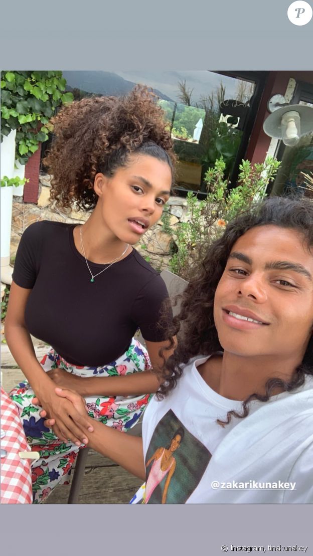 Tina Kunakey et son frère Zakari au restaurant- 25 août 2019.