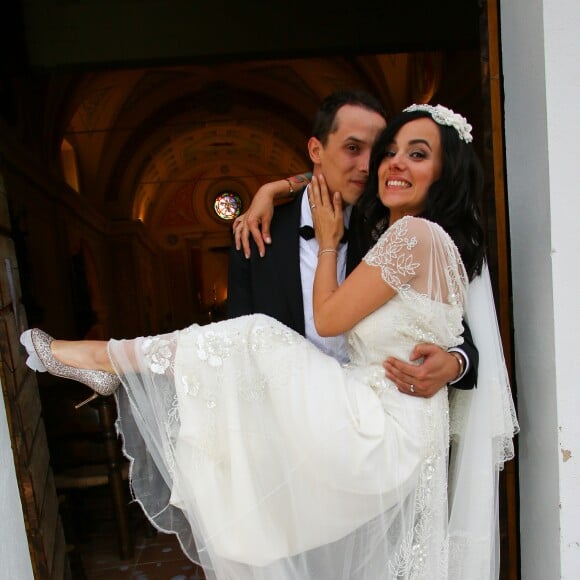 Exclusif -Mariage religieux en l'église de Villanova d' Alizée et Grégoire Lyonnet - Villanova le 18 juin 2016 © Olivier Huitel - Olivier Sanchez / Bestimage