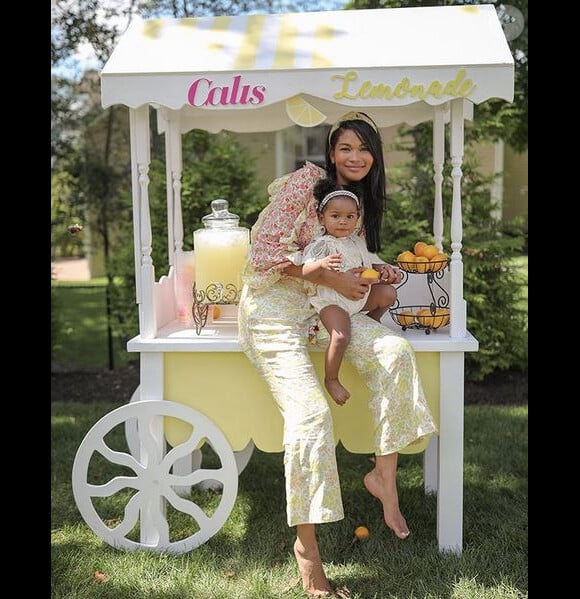 Chanel Iman et sa fille Caliclay. Août 2019.