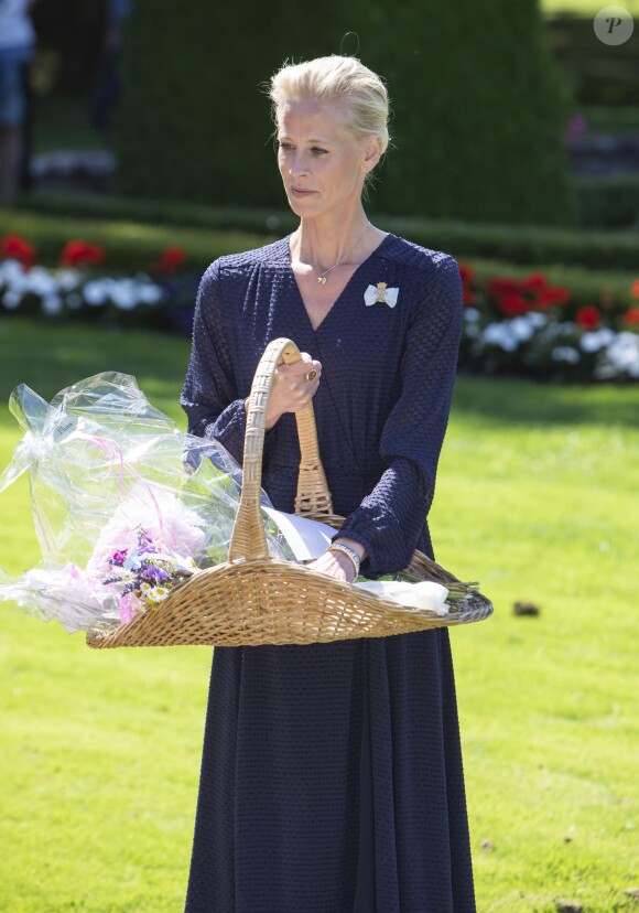 Karolin A. Johansson lors du 42ème anniversaire de la princesse Victoria de Suède à la Villa Solliden à Oland en Suède le 14 juillet 2019. Au cours de l'été, elle a quitté ses fonctions de surintendante de la princesse héritière.