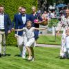 Le prince Daniel de Suède, la princesse Victoria de Suède, la princesse Estelle de Suède, le prince Oscar de Suède - La famille royale de Suède célèbre l'anniversaire (42 ans) de la princesse Victoria de Suède à la Villa Solliden à Oland en Suède, le 14 juillet 2019.