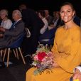 La princesse Victoria de Suède lors du symposium du Stockholm Water Prize à Stockholm le 28 août 2019 à la Tele2Arena.