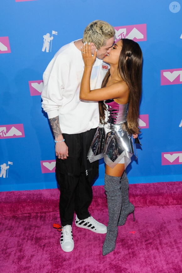 Ariana Grande et Pete Davidson - Photocall des MTV Video Music Awards 2018 au Radio City Music Hall à New York, le 20 août 2018. © Mario Santoro/AdMedia via ZUMA Press/Bestimage
