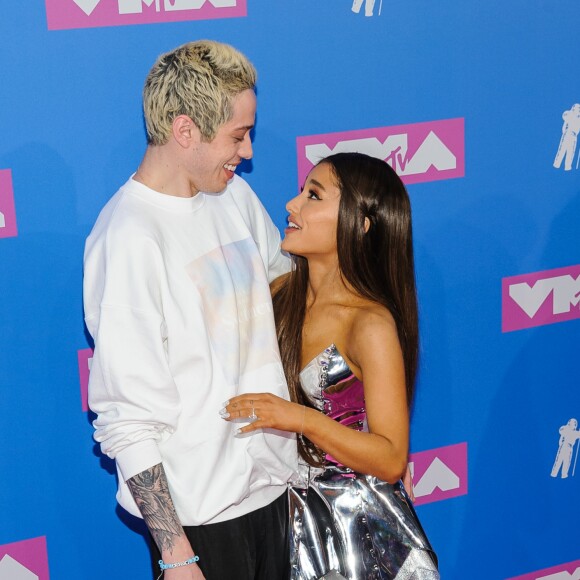Ariana Grande et Pete Davidson - Photocall des MTV Video Music Awards 2018 au Radio City Music Hall à New York, le 20 août 2018. © Mario Santoro/AdMedia via ZUMA Press/Bestimage