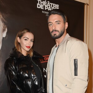 Exclusif -Nabilla Benattia et son fiancé Thomas Vergara - Célébrités à la repésentation "An Evening With Al Pacino" au théâtre de Paris à Paris, France, le 22 octobre 2018. © Coadic Guirec/Bestimage