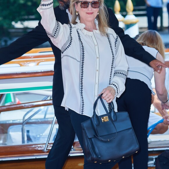 Meryl Streep arrive à l'hôtel Excelsior en marge du 76e festival du film de Venise, la Mostra, sur le Lido de Venise, Italie, le 1er septembre 2019.