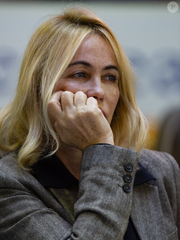Emmanuelle Béart - 158ème vente aux enchères des vins des Hospices de Beaune, le 18 novembre 2018. © Pierre Perusseau/Bestimage