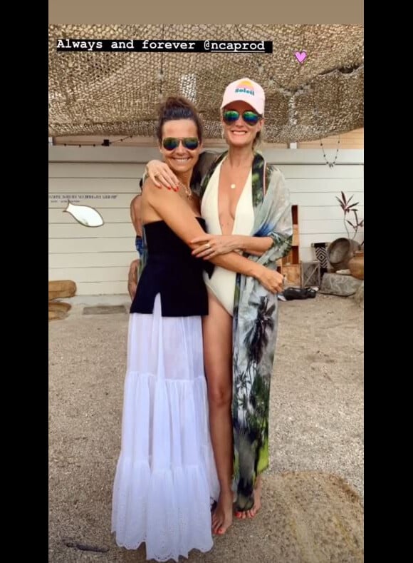 Laeticia Hallyday aux côtés de son amie Cécile Angeli à Saint-Barthélemy. Instagram, le 20 août 2019.