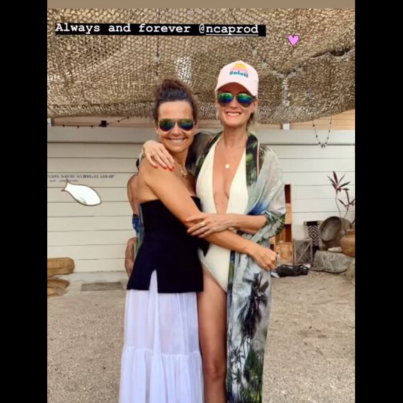 Laeticia Hallyday aux côtés de son amie Cécile Angeli à Saint-Barthélemy. Instagram, le 20 août 2019.