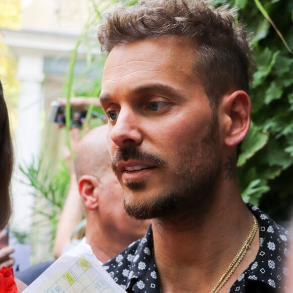 Matt Pokora (M. Pokora) arrive à l'enregistrement de l'émission "Vivement Dimanche Prochain" au studio Gabriel à Paris, France, le 21 août 2019.