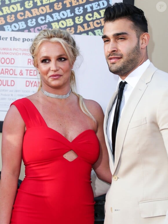 Britney Spears, Sam Asghari - Les célébrités assistent à la première de "Once Upon a Time in Hollywood" à Hollywood, le 22 juillet 2019