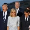 Le président américain Donald Trump, le président français Emmanuel Macron avec sa femme Brigitte Macron - Les dirigeants du G7 et leurs invités posent pour une photo de famille lors du sommet du G7 à Biarritz, France, le 25 août 2019. © Dominique Jacovides/Bestimage