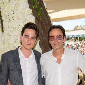 Exclusif - Anthony Delon et son frère Alain-Fabien Delon - Longines Paris Eiffel Jumping au Champ de Mars à Paris, France, le 5 juillet 2019. © Luc Castel/Bestimage