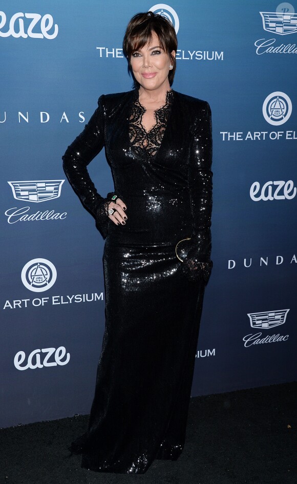 Kris Jenner - Les célébrités posent lors du photocall de la soirée "The Art Of Elysium" à Los Angeles le 5 janvier 2019.