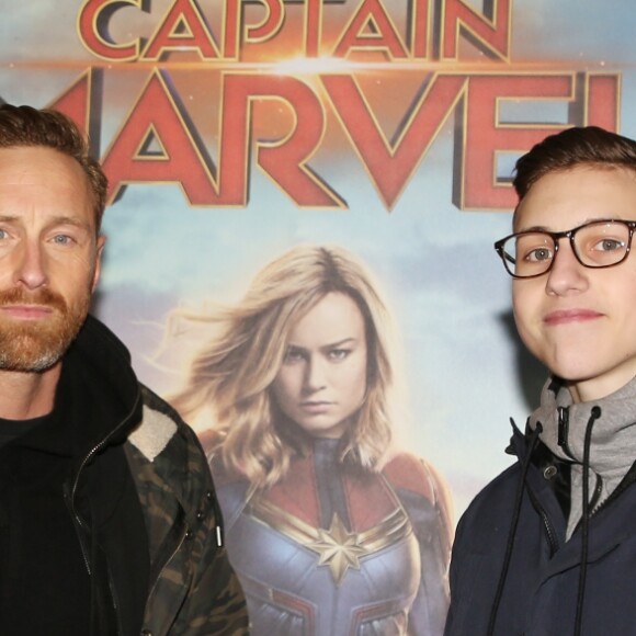 Frank Delay et son fils Kezian - Avant-première du film "Captain Marvel" au Grand Rex à Paris le 5 mars 2019. © Denis Guignebourg/Bestimage