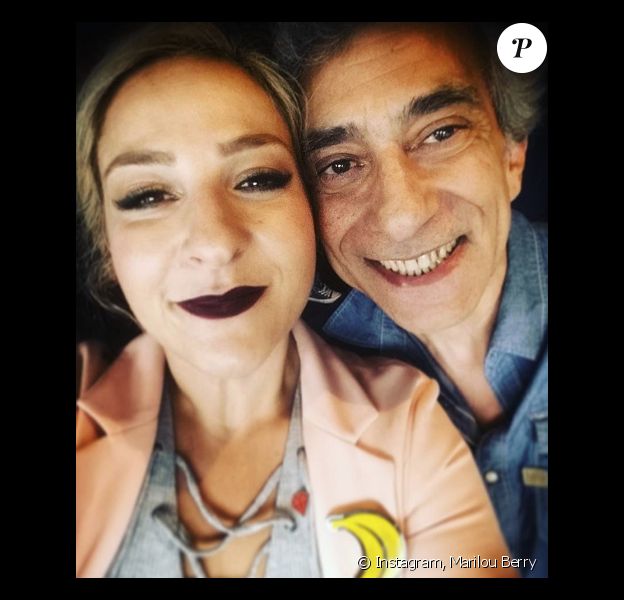 Marilou Berry et sa père Philippe Berry sur Instagram, le 11 mai 2017.