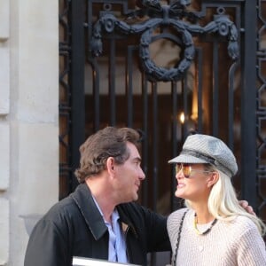 Laeticia Hallyday avec Sébastien Farran à Paris le 17 octobre 2018.