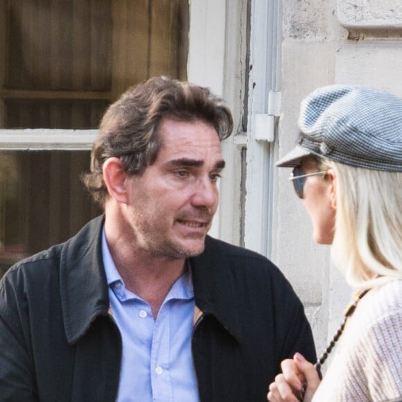 Laeticia Hallyday avec Sébastien Farran à Paris le 17 octobre 2018.