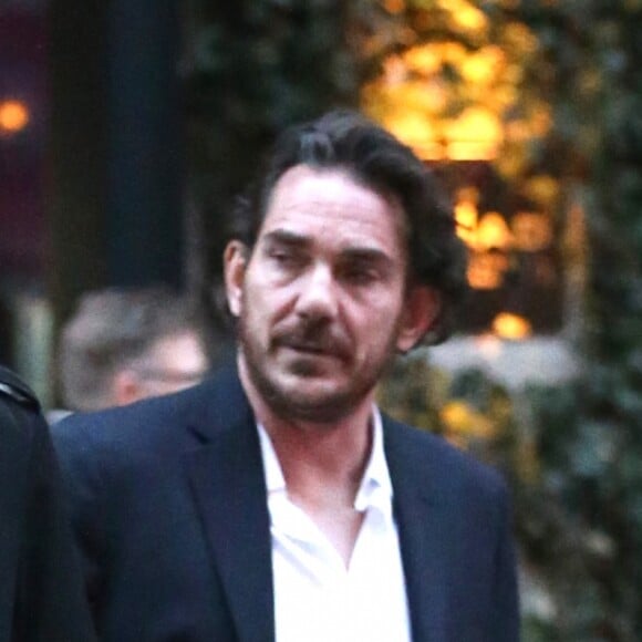 Exclusif - Johnny Hallyday et Sébastien Farran à New York, le 19 mars 2015, lors des 40 ans de Laeticia.