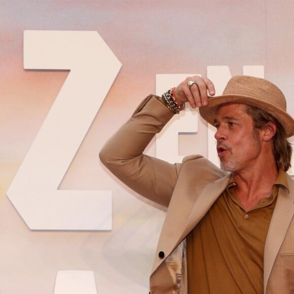 Brad Pitt lors de la première du film 'Once Upon A Time in Hollywood' à Mexico au Mexique, le 13 août 2019.