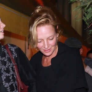 Uma Thurman et sa fille Maya Hawke sont allées diner au Socialista à New York, le 23 septembre 2017.