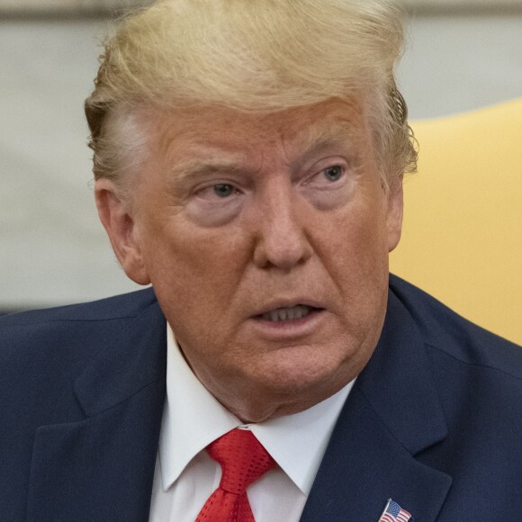 Le président des Etats-Unis Donald Trump - Le gouvernement du président des Etats-Unis a annoncé, à la Maison Blanche, à Washington, The District, Etats-Unis, le11 septembre 2019, que les cigarettes électroniques aromatisées seraient interdites à la vente dans les prochains mois, pour contrecarrer leur succès croissant dans les collèges et lycées américains
