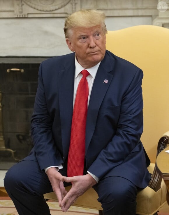Le président des Etats-Unis Donald Trump - Le gouvernement du président des Etats-Unis a annoncé, à la Maison Blanche, à Washington, The District, Etats-Unis, le11 septembre 2019, que les cigarettes électroniques aromatisées seraient interdites à la vente dans les prochains mois, pour contrecarrer leur succès croissant dans les collèges et lycées américains