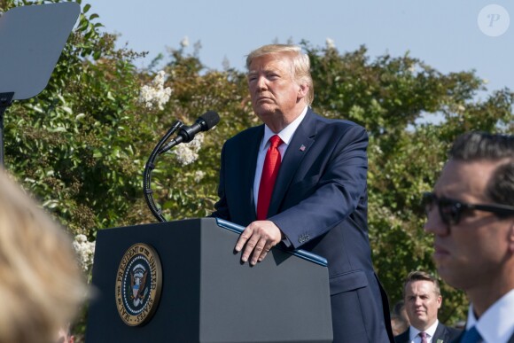 Donald Trump participe à la 18ème cérémonie de commémoration de l'attaque terroriste du 11 septembre 2001 à Arlington, le 11 septembre 2019.