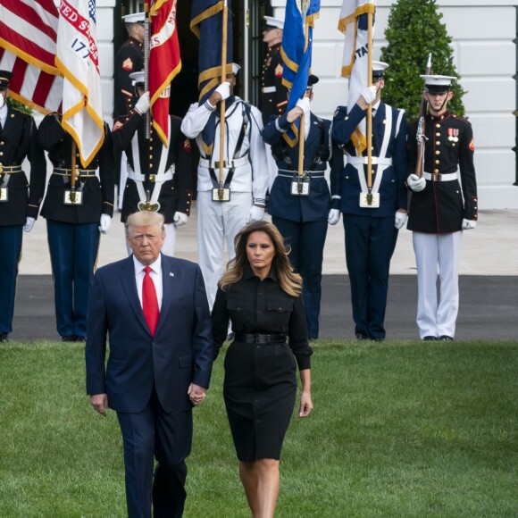 Donald Trump et Melania Trump participent à la 18ème commémoration de l'attaque terroriste du 11 septembre 2001 à la Maison Blanche, le 11 septembre 2019.
