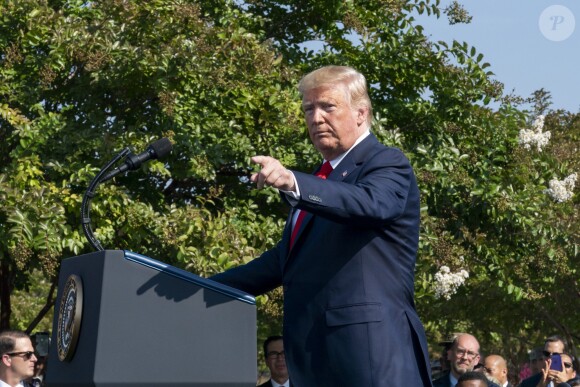 Donald Trump participe à la 18ème cérémonie de commémoration de l'attaque terroriste du 11 septembre 2001 à Arlington, le 11 septembre 2019.