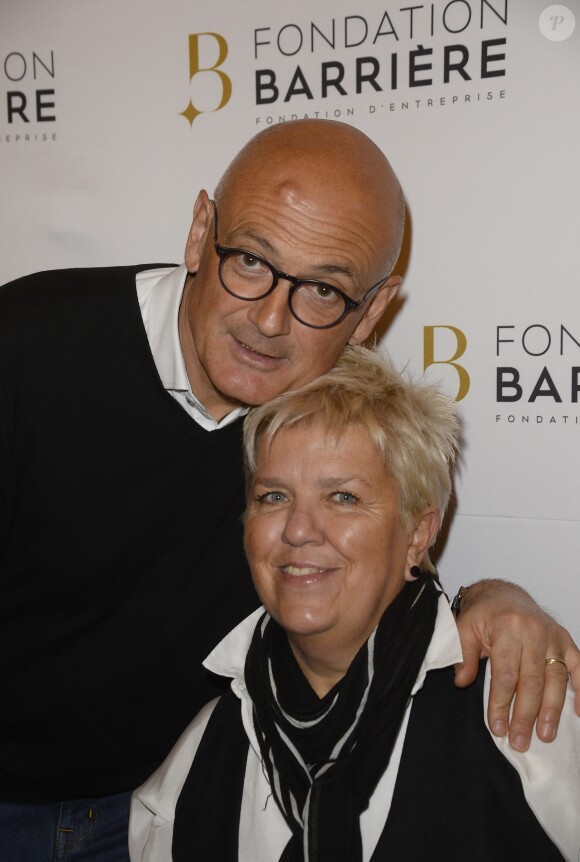 Mimie Mathy et son mari Benoist Gérard Remise du prix de La Fondation Diane & Lucien Barrière 2015 au théâtre Tristan Bernard à Paris, pour la pièce "Je vous écoute" à Paris le 1er février 2016.