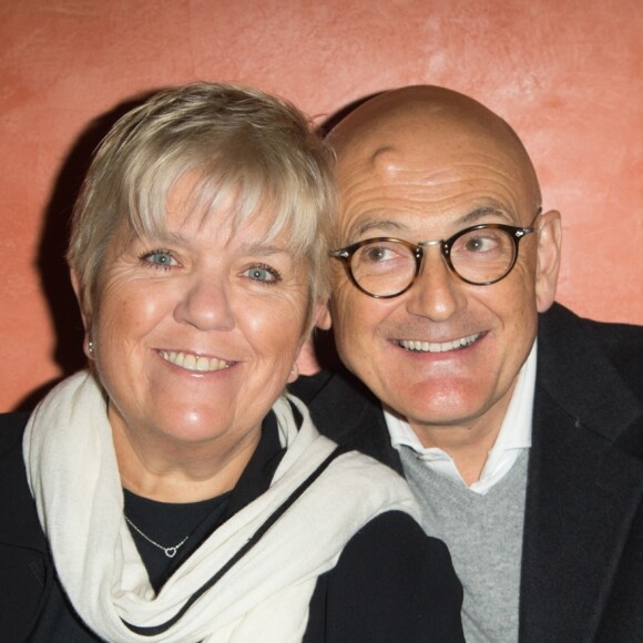 Mimie Mathy et son mari Benoist Gérard lors de la représentation du spectacle "Alex Lutz" à l'Olympia à Paris, le 8 février 2018. © Guirec Coadic/Bestimage08/02/2018 - Paris