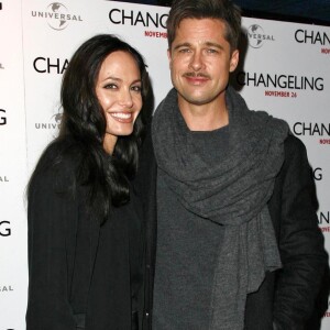 Brad Pitt et Angelina Jolie à Londres, en 2008. 