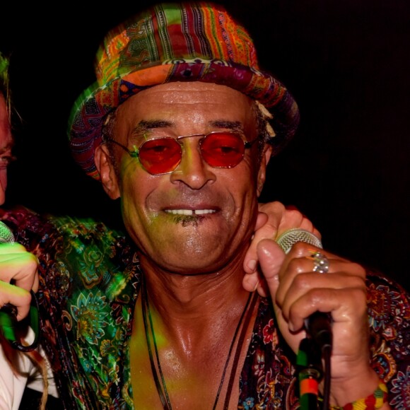 Exclusif - Don Soley et Yannick Noah lors de la soirée d'ouverture du St-Barth Family Festival 2019 au restaurant "Le Ti' St Barth" sur l'île de Saint-Barthélemy, Antilles française, France, le 8 août 2019. © Xavier Merchet-Thau/PhotoStBarth/Bestimage