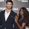 Hapsatou Sy et son danseur Jordan Mouillerac lors du photocall de présentation du jury et des nouveaux couples de "Danse avec les Stars" au siège de TF1 à Boulogne-Billancourt, le 28 septembre 2017. © Pierre Pérusseau/Bestimage
