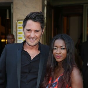 Vincent Cerruti et sa compagne Hapsatou Sy lors du 23ème Gala "Musique contre l'oubli" au profit d'Amesty International au thêatre des Champs-Elysées. Paris, le 14 juin 2017. © Denis Guignebourg/Bestimage