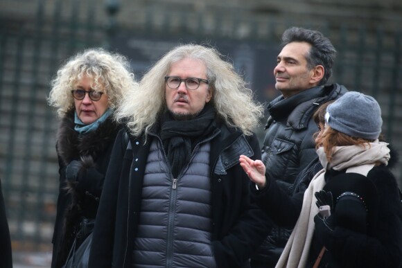 Yvan Cassar - Sorties de l'église de la Madeleine après les obsèques de Johnny Hallyday à Paris. Le 9 décembre 2017
