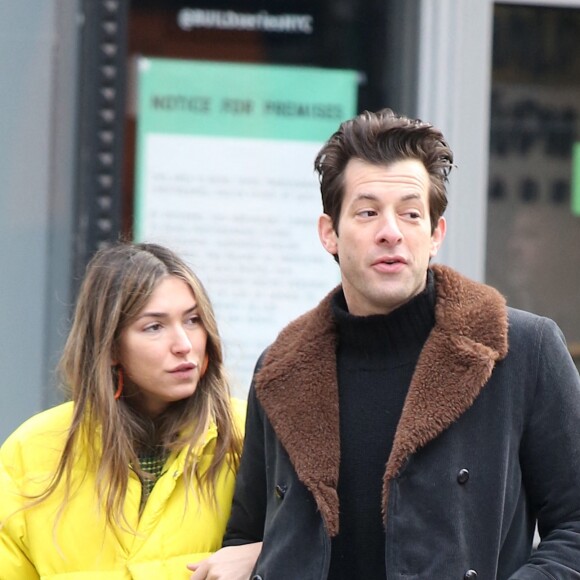 Mark Ronson et Rebecca Schwartz en couple dans le quartier de Soho à New York en février 2019