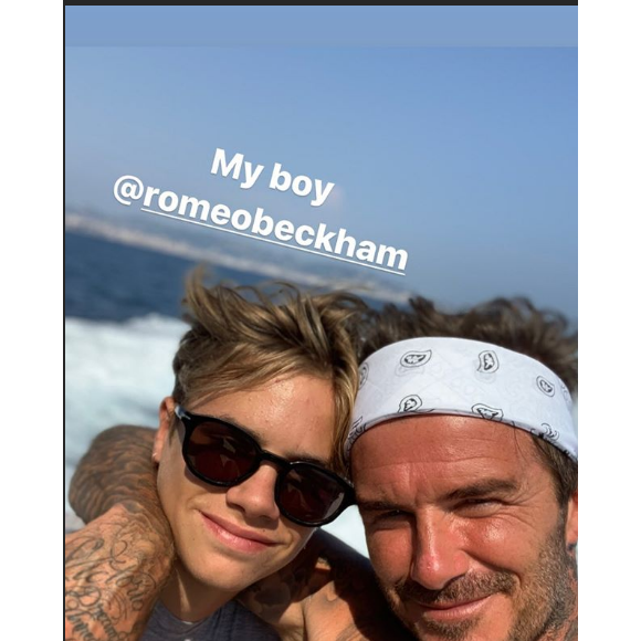 David Beckham a partagé des photos et vidéos de son clan sur Instagram, en vacances dans le Sud de la France, le 25 août 2019.